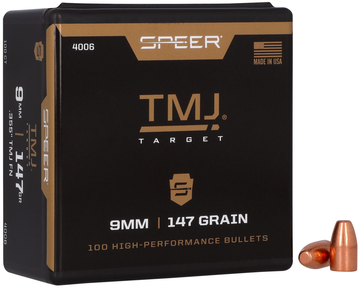 Speer Total Metal Jacket 9mm 147 Grain TMJ Reloading Projectiles