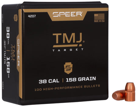 Speer #4207 38 Cal 158gr Total Metal Jacket Component Bullets Box of 100