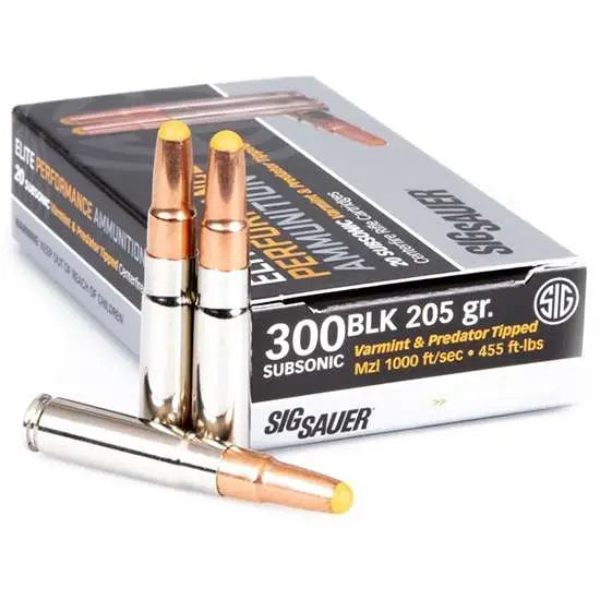 Sig Sauer Tipped Hunting .300 AAC Blackout 205 gr PolyTip ammo