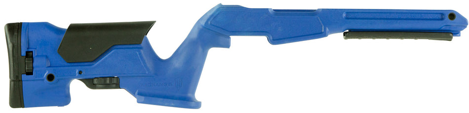 Archangel AAP1022BB Precision Stock Bullseye Blue Synthetic Fixed with Adjustable Cheek Riser for Ruger 10/22 Ambidextrous