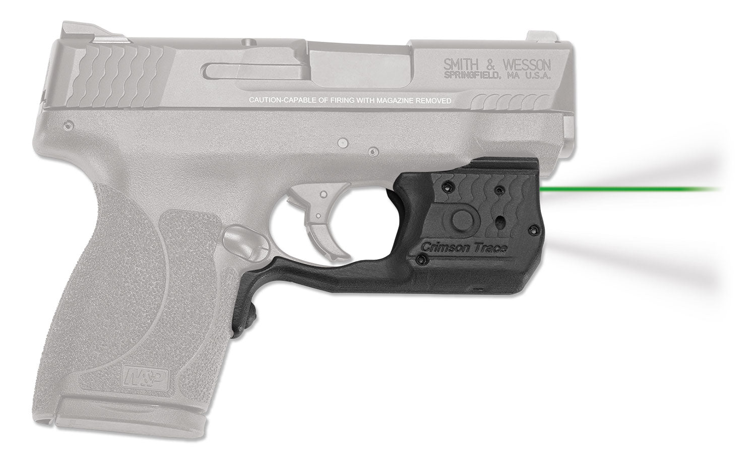 Crimson Trace 0169701 Laserguard Pro for S&W M&P Shield .45 ACP, Green Laser with 150 Lumen Light