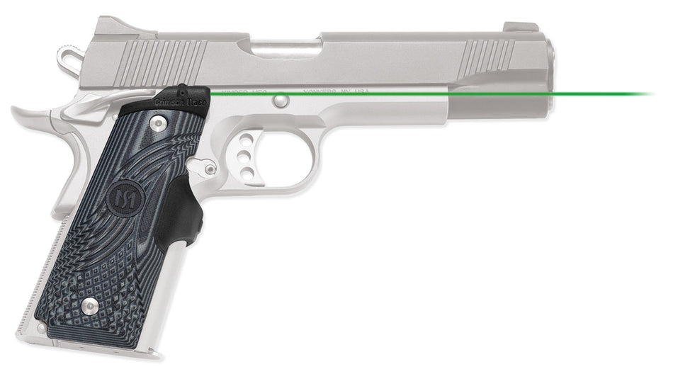 Crimson Trace 0155201 Master Series Lasergrips for 1911 Full-Size, Green Laser, Black/Gray G10