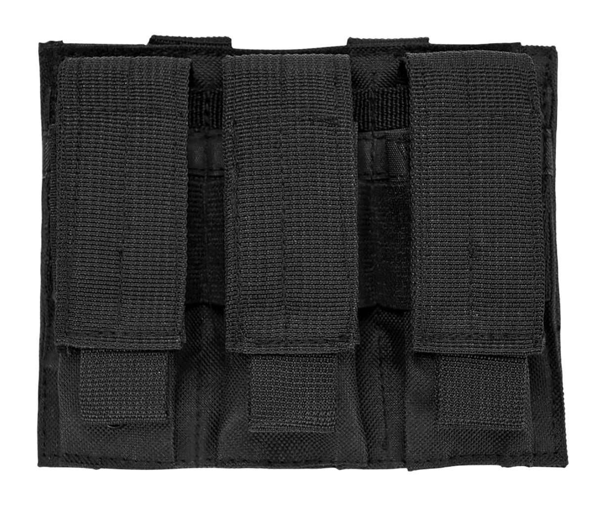 NcStar CVP3P2932B Triple Mag Pouch Black Nylon with MOLLE Webbing
