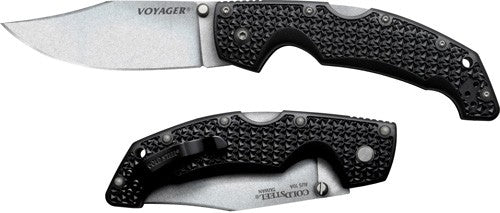 Cold Steel Large Voyager 4" Plain Edge Clip Point Folding Knife