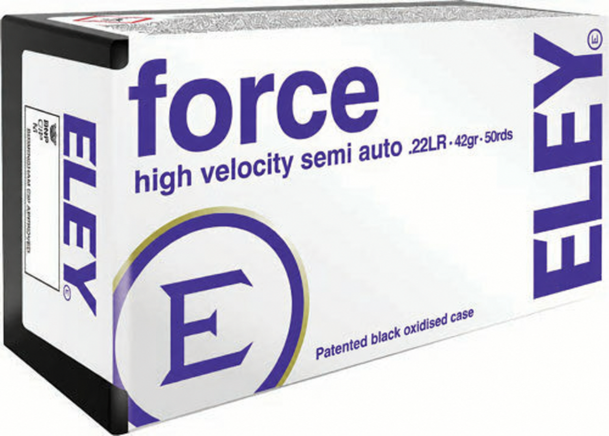 Eley Force .22 Long Rifle 42 gr Solid ammo 1250 FPS