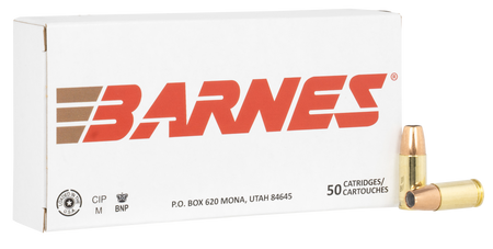 Barnes Bullets 32516 9mm Luger 124gr Sierra Jacketed Hollow Point 50 Per Box/10 Case