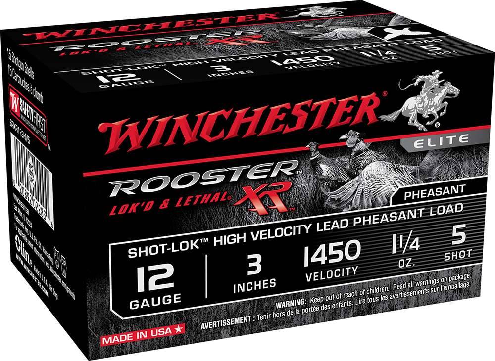 Winchester ROOSTER XR Shot-Lok High Velocity Hunting 12 Gauge 3 in / 3 in #5 1-1/4 oz