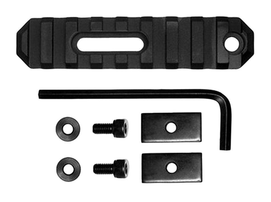GrovTec US GTSW190 3.8 Inch 9 Slot Picatinny Stock Rail AR Black Anodized Aluminum