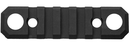 GrovTec US GTSW231 3.1 Inch 5 Slot Picatinny KeyMod Rail with Push Button Bases Black Anodized
