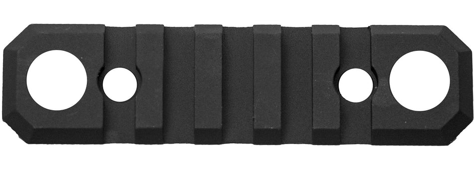 GrovTec US GTSW231 3.1 Inch 5 Slot Picatinny KeyMod Rail with Push Button Bases Black Anodized