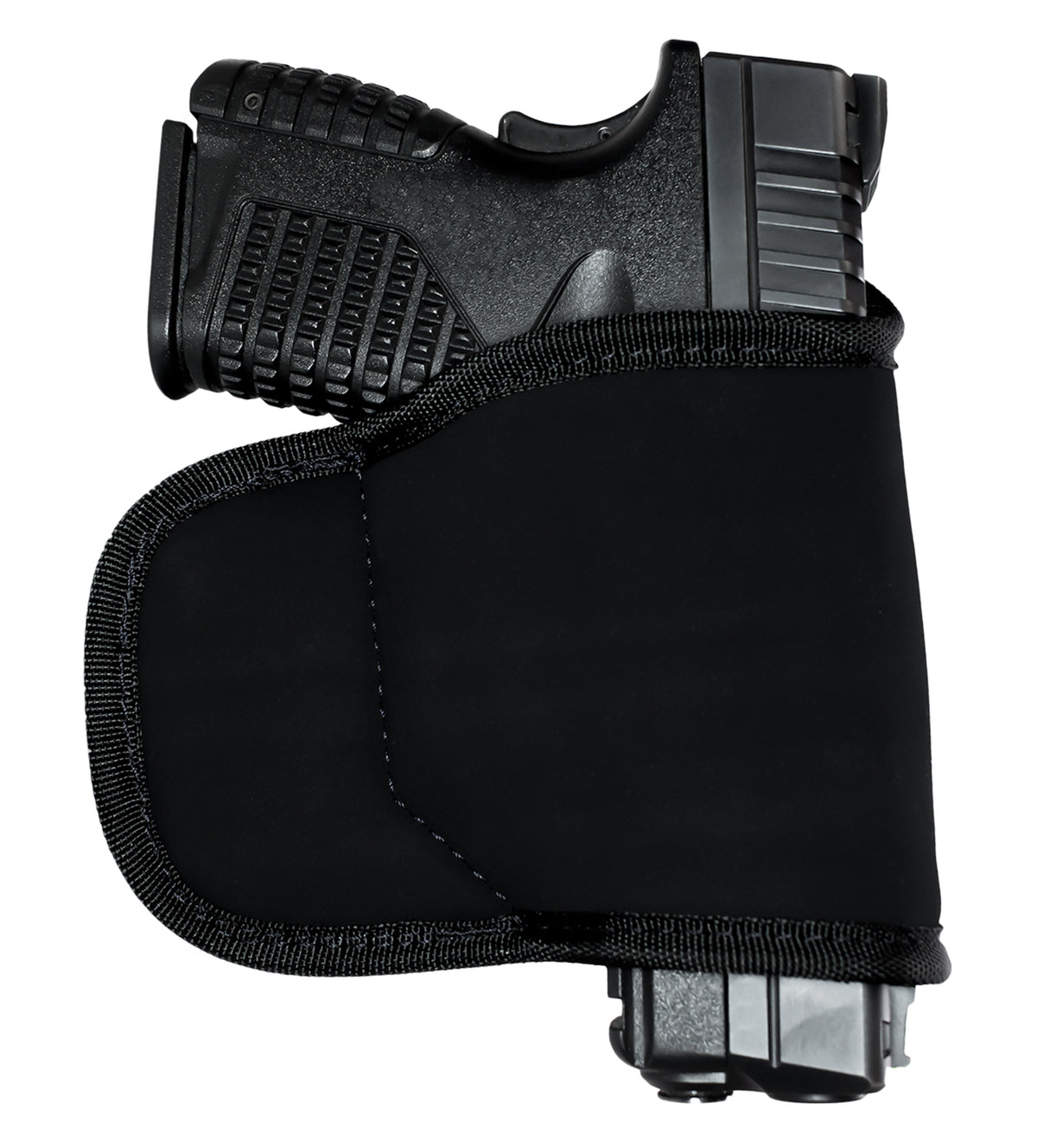 GrovTec GTHL15099BLK Multi-Fit OWB Holster Black Suede Belt Loop Fits Med/Lg Semi-Auto Right Hand
