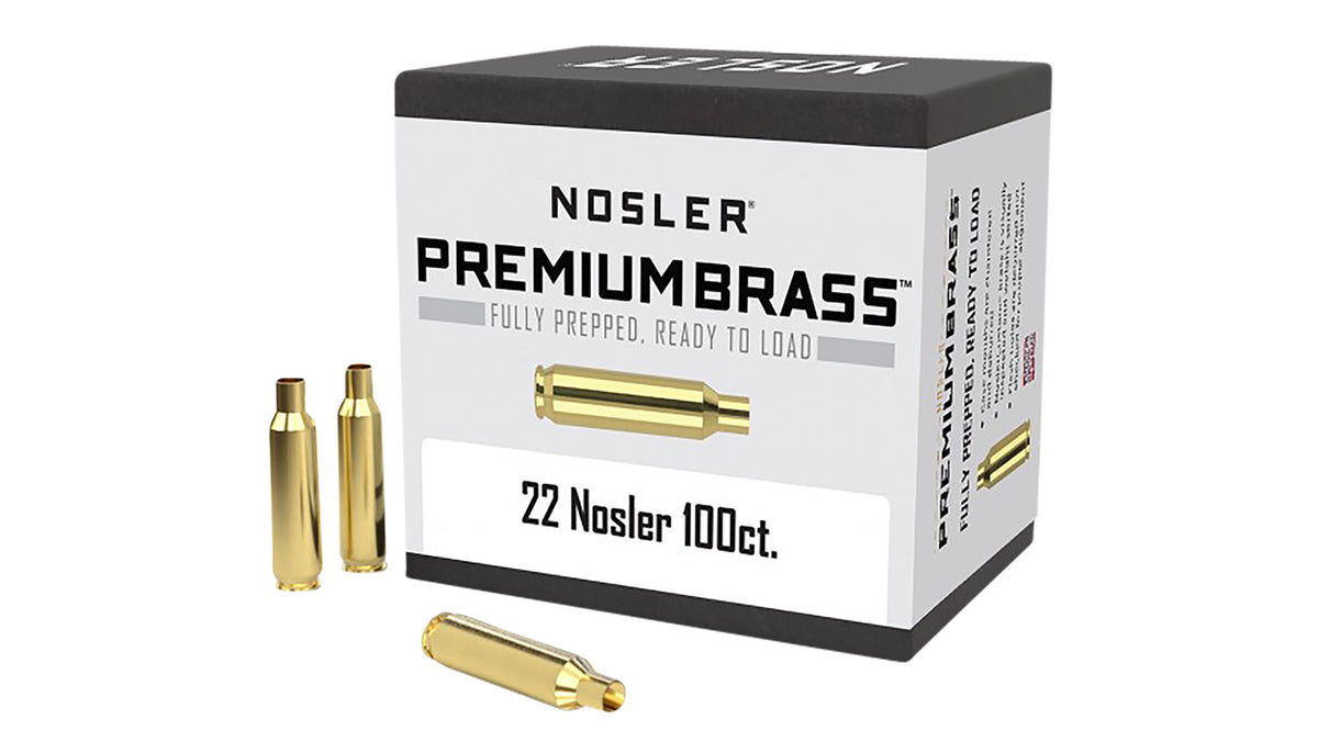 Nosler 10067 Reloading Brass 22 Nosler Unprimed Rifle Cases 100ct