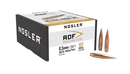 Nosler 49824 6.5mm 140gr RDF Match Hollow Point Boat Tail 100/Box