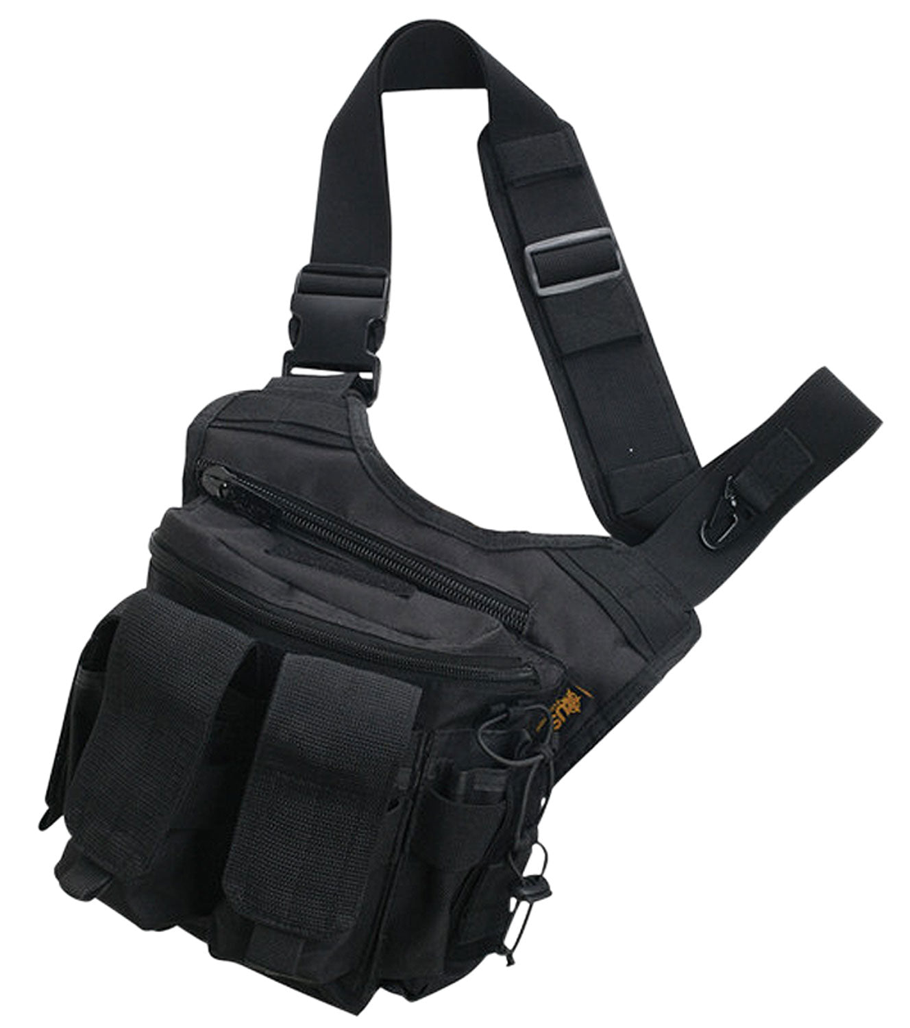 US PeaceKeeper P20307 Rapid Deployment Shoulder Sling Pack Black 600D Polyester