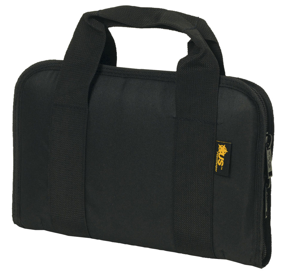 US PeaceKeeper P21108 Attache Handgun Case Black 600D Polyester with Mag Pockets