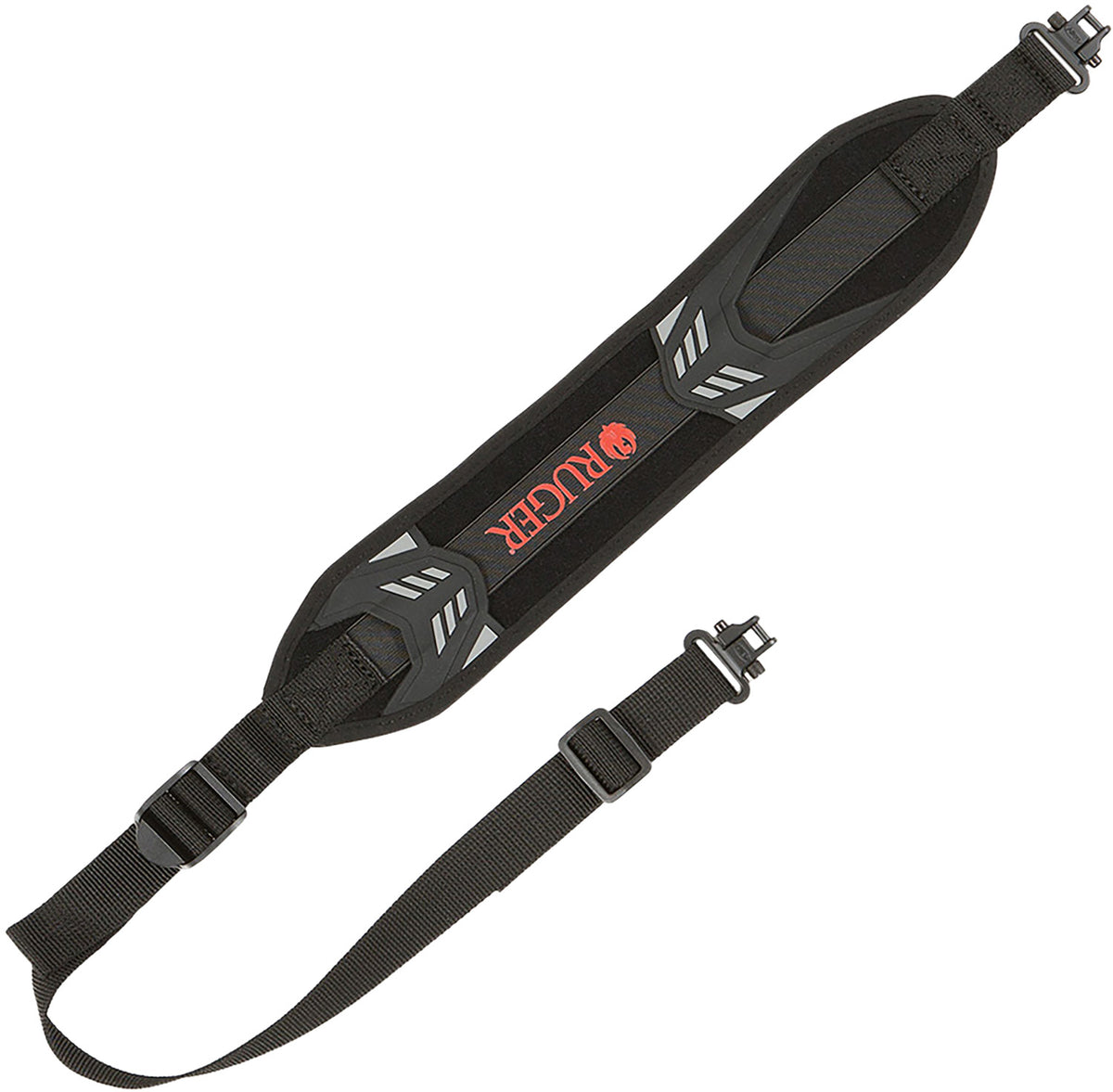 Ruger Mesa Sling Black/Red Neoprene 34" OAL Adjustable with Swivels
