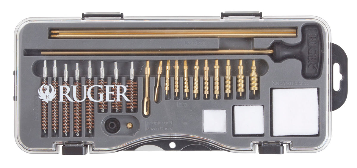 Ruger 27825 Handgun and Rifle Cleaning Kit with Molded Toolbox