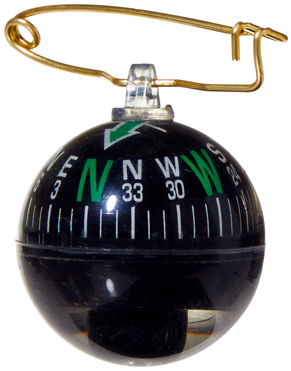 Allen 484 Pin-On Ball Compass Black Luminous Dial Small