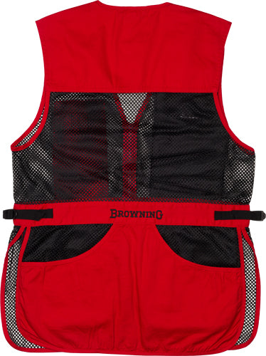 Browning Mesh Shooting Vest Right-Hand Large Black/Red Trim
