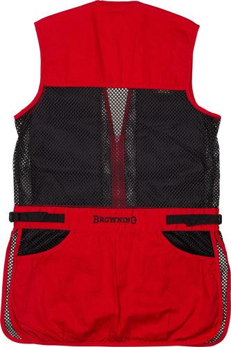 Browning Mesh Shooting Vest Right-Hand Youth's Large Black/Red