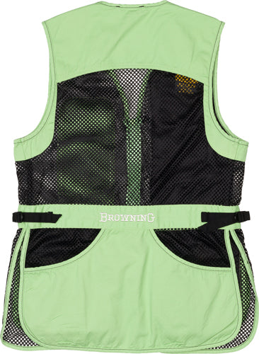 Browning Mesh Shooting Vest Right-Hand Women's Small Black/Neomint