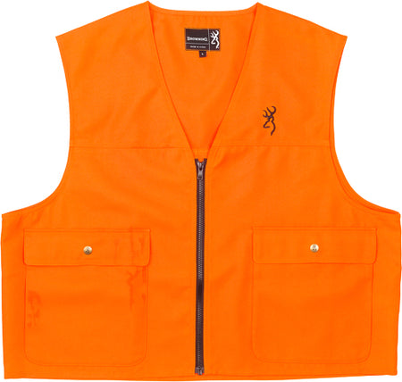 Browning Safety Vest with Buck Mark Logo Blaze Orange 2XL