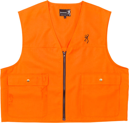 Browning Safety Vest with Buck Mark Logo Blaze Orange 2XL