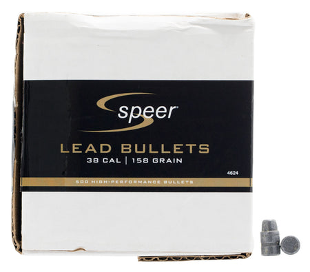 Speer #4624 38 Cal 158gr Lead Semi Wadcutter Reloading Bullets Box of 500