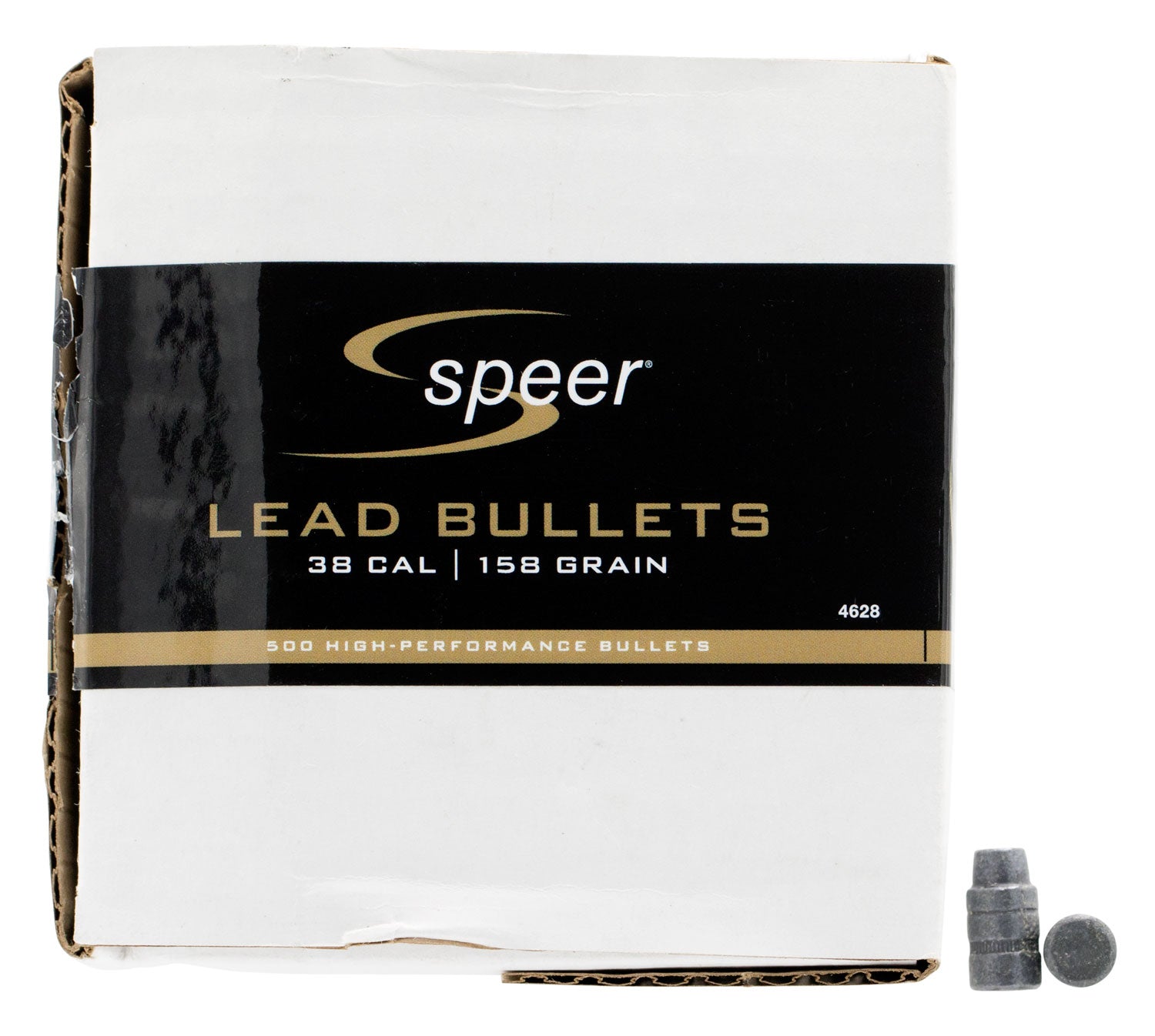 Speer Handgun Reloading Component Bullets .38 Cal 158 Grain Lead Semi Wad Cutter HP 500/Box