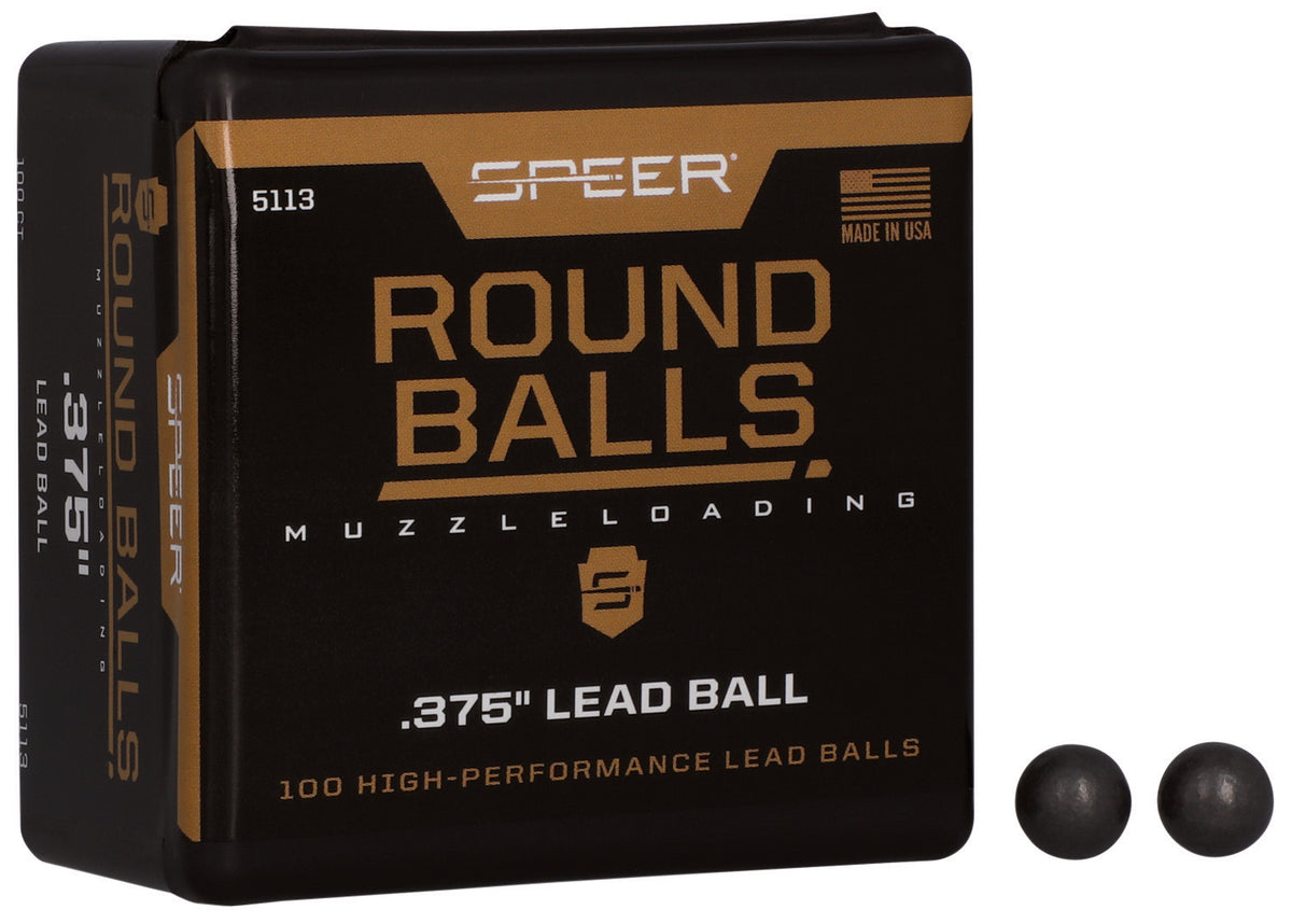 Speer 36 Cal 79gr Round Lead Ball Muzzleloader Bullets 100 Per Box