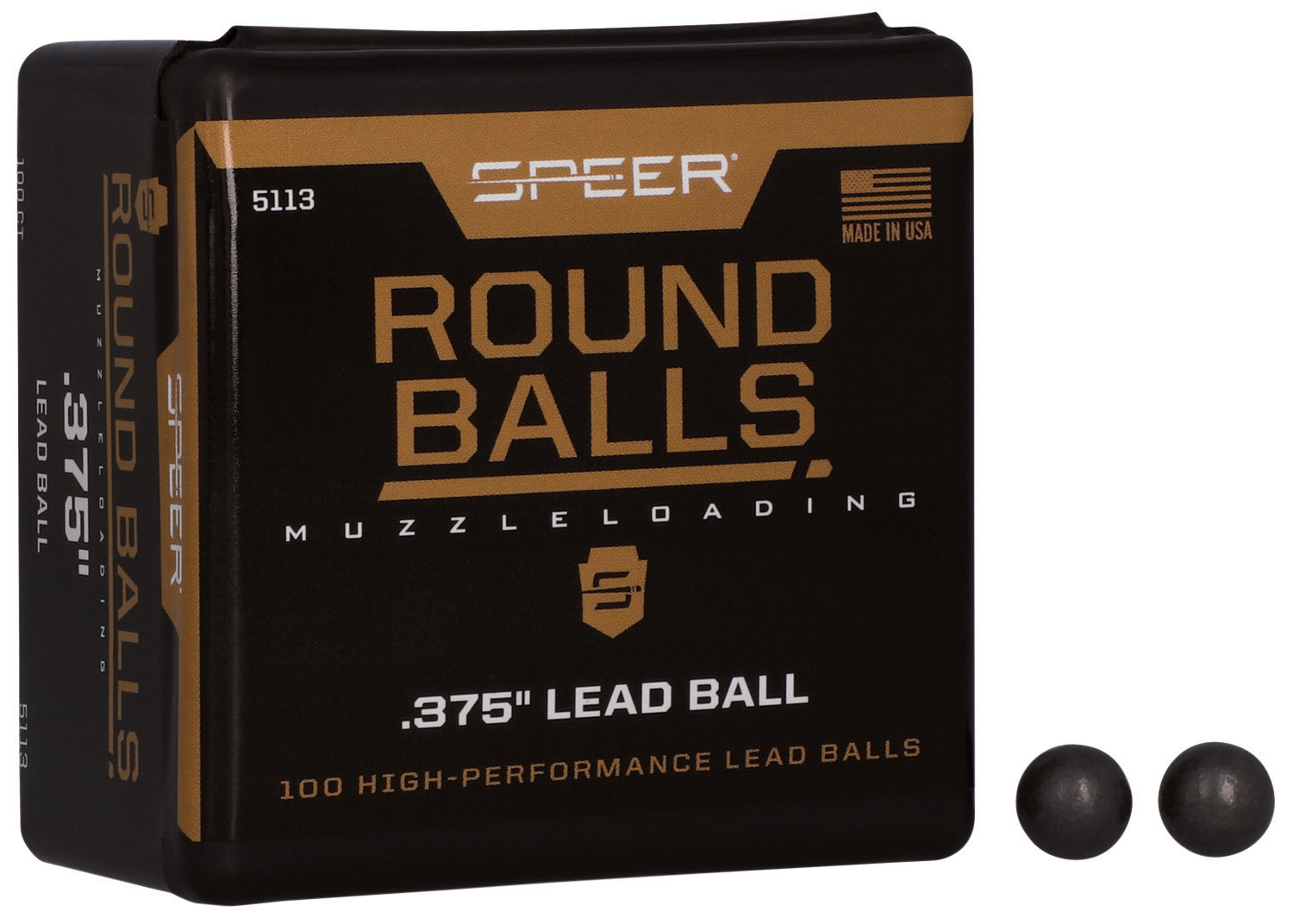 Speer 36 Cal 79gr Round Lead Ball Muzzleloader Bullets 100 Per Box