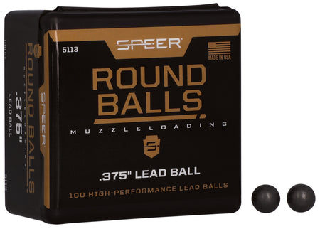 Speer 36 Cal 79gr Round Lead Ball Muzzleloader Bullets 100 Per Box