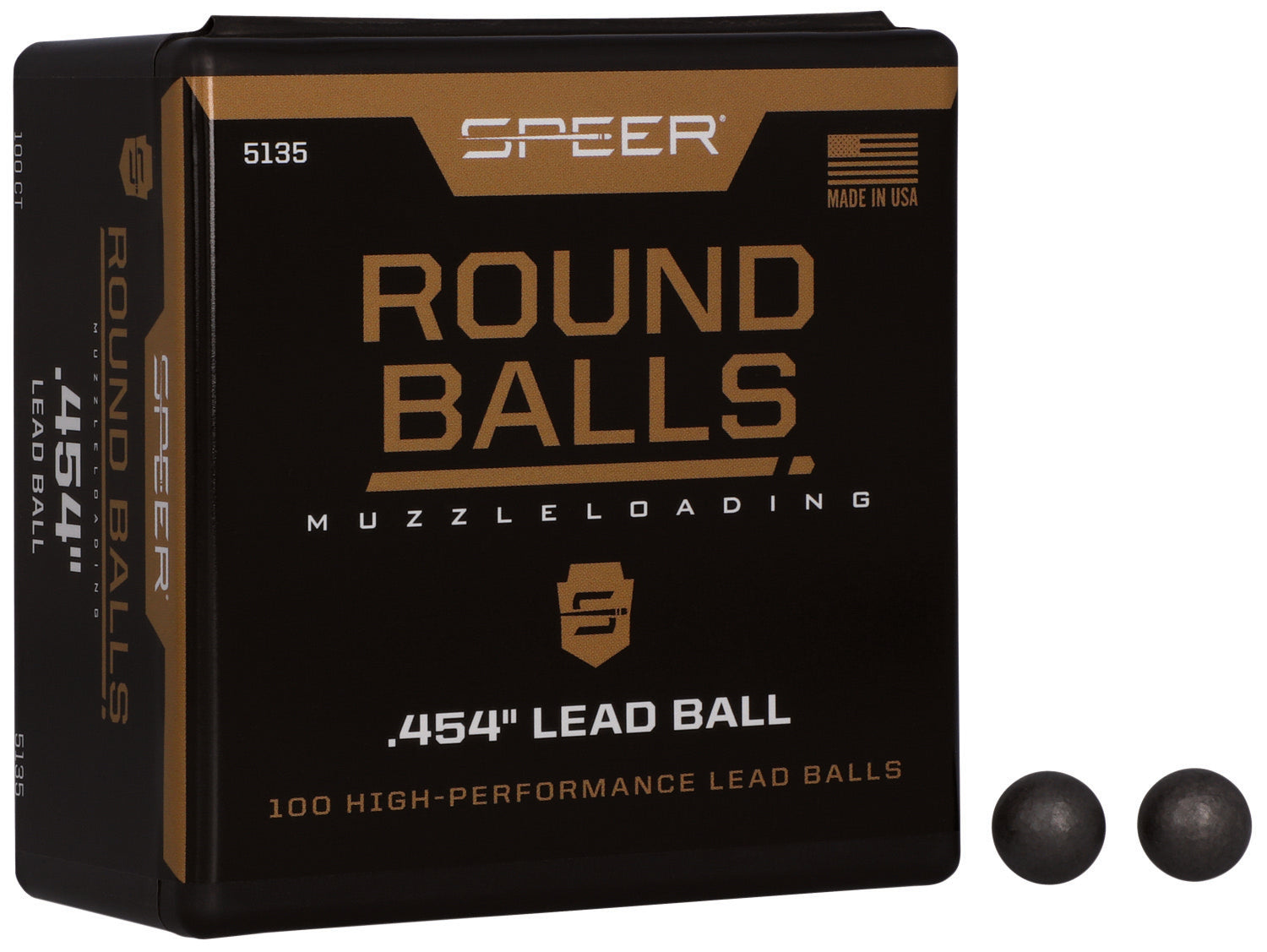 Speer 44 Cal 140gr Round Lead Ball Black Powder Bullets 100 Per Box
