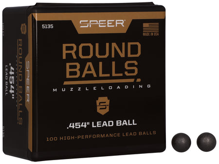 Speer 44 Cal 140gr Round Lead Ball Black Powder Bullets 100 Per Box