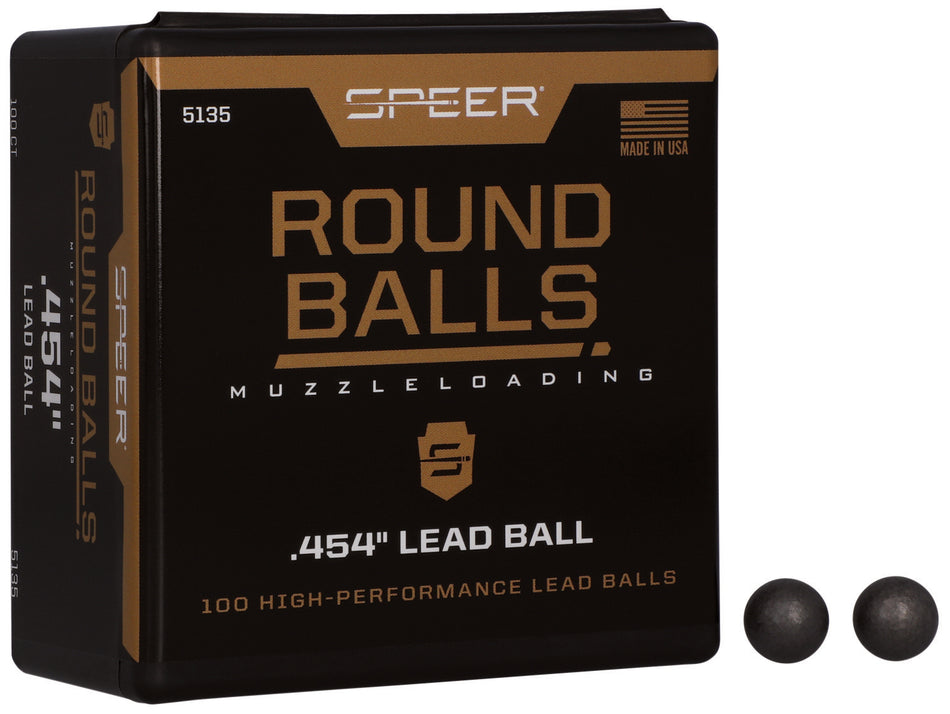 Speer 44 Cal 140gr Round Lead Ball Black Powder Bullets 100 Per Box