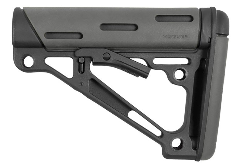 AR-15/M-16 OverMolded Collapsible Buttstock, Commercial Buffer Tube - Slate Grey