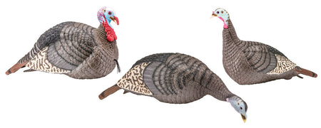 HS Strut Strut-Lite Flock Turkey Decoy Set 3 Pack Multi Color Synthetic
