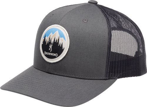 Browning Brimrock Mesh Back Circle Mountain Patch Cap - Carbon