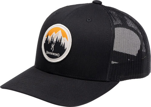 Browning Brimrock Mesh Back Circle Mountain Patch Cap - Black