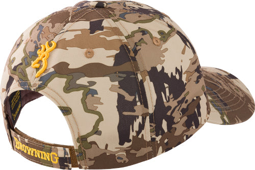 Browning Rimfire Cap with Buckmark Logo in Auric Camo - Velcro Closure