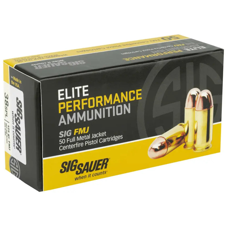 Sig Sauer Elite Performance .38 Special 125 gr FMJ ammo