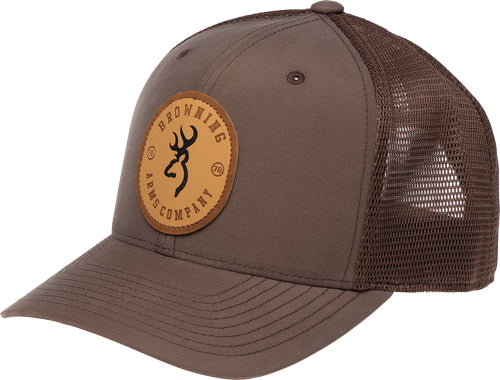 BROWNING CAP SELMAN LEATHER CIRCLE PATCH BROWN