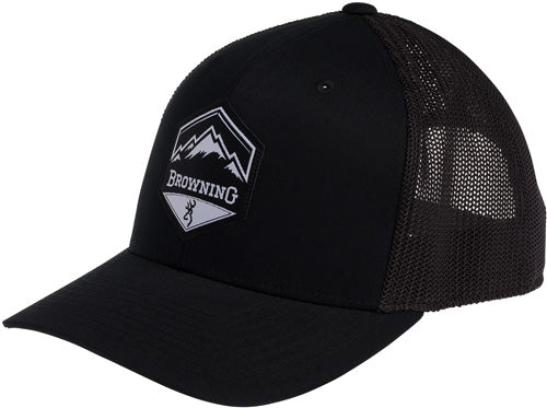 Browning Mountain Buck Logo Black Mesh Back Flexfit 110 Cap