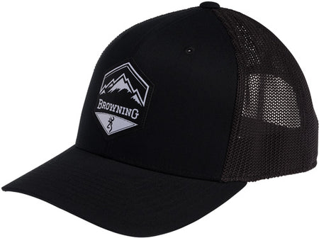 Browning Mountain Buck Logo Black Mesh Back Flexfit 110 Cap