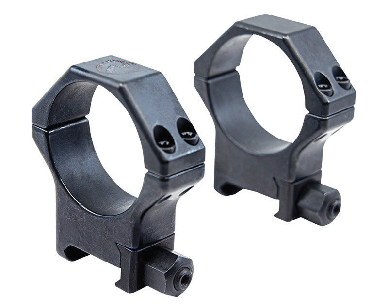 Riton 30mm Hardened Steel Picatinny Scope Rings, 12mm Height