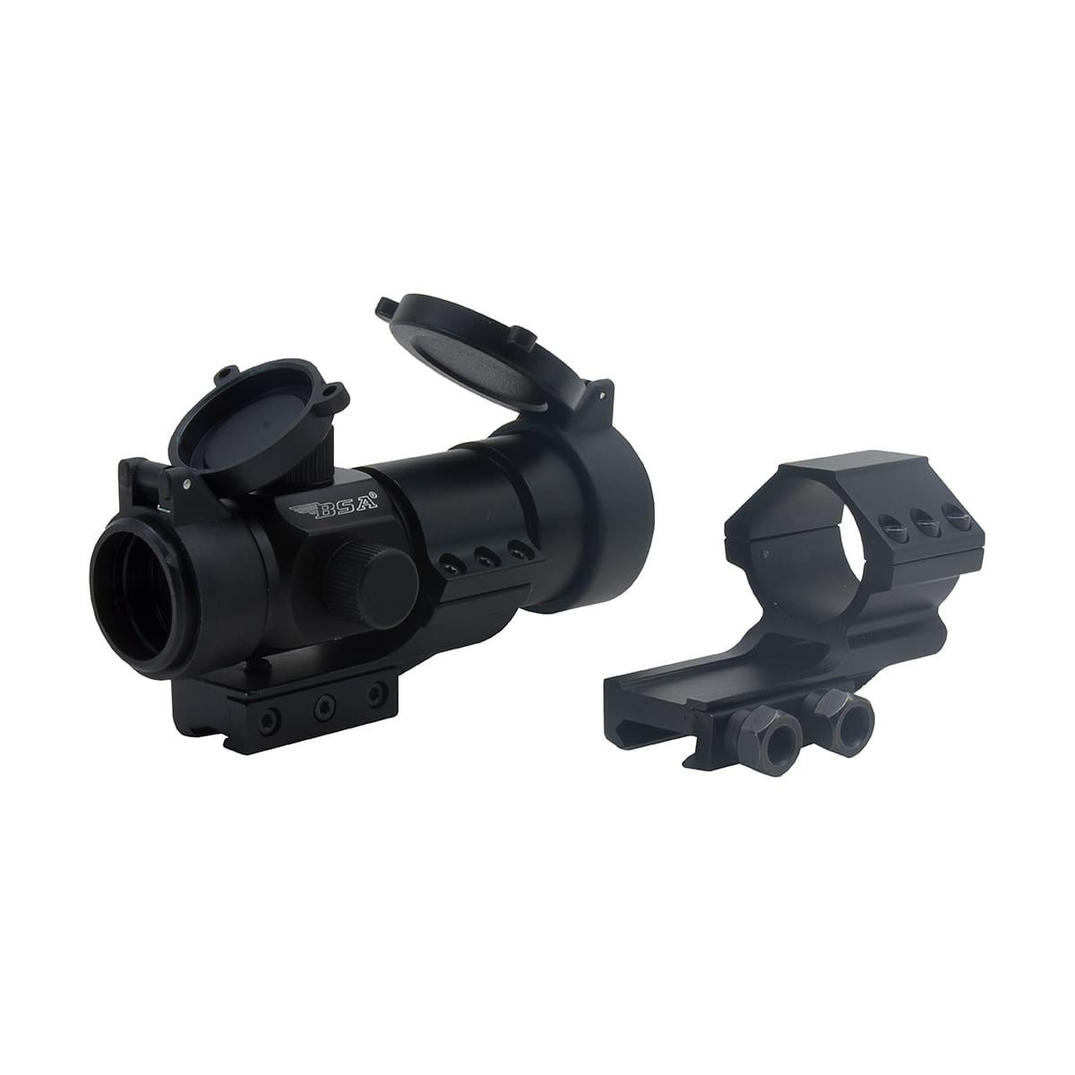 BSA 30mm Red Dot Sight with Dovetail and Weaver Mounts 5 MOA