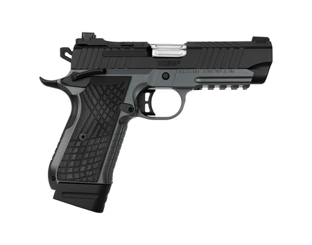 Kimber Mfg.,inc 3100015 KDS9C 9mm 15+1 4.09" KimPro Gray/Black Front and Rear Serrations Stainless Steel Black Crosshatch cut G-10 Grip