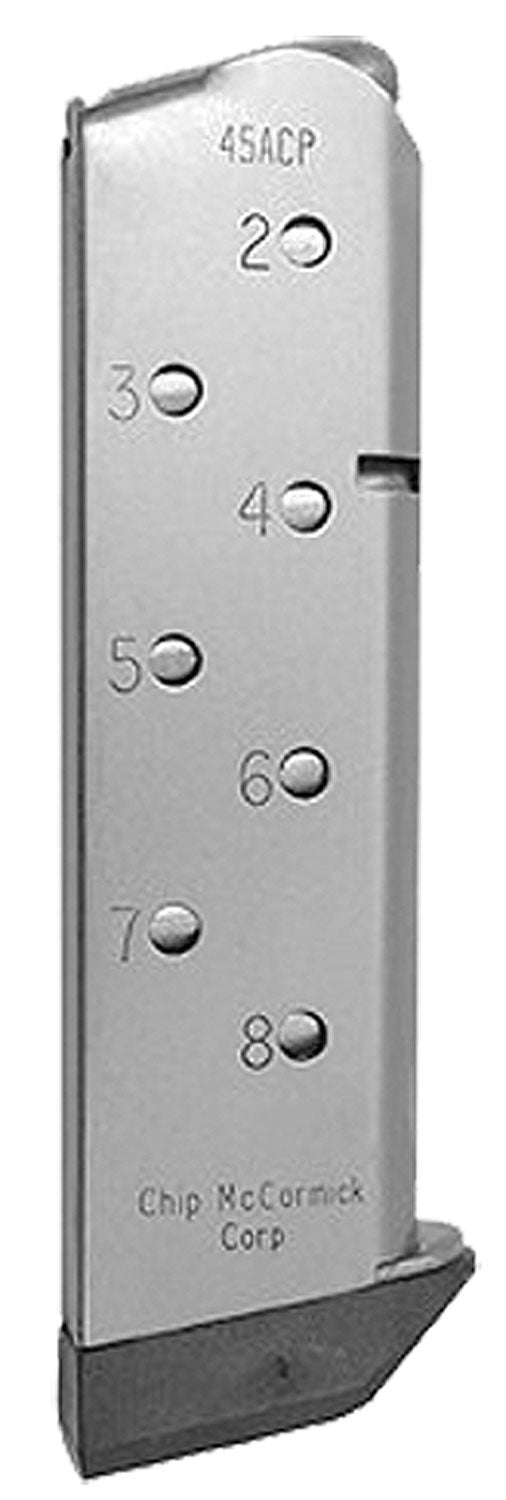 CMC Products MMG45FS8P Match Grade 8rd .45 ACP 1911 Government Magazine, Stainless/Black