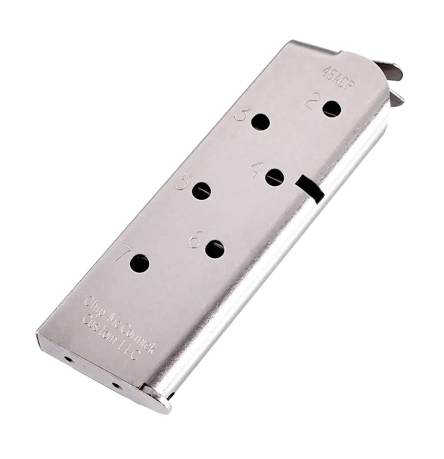 CMC Products 14120 Match Grade 7rd .45 ACP 1911 Officer Magazine, Stainless Steel
