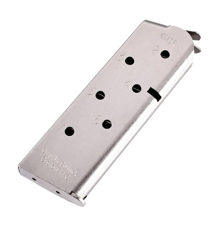 CMC Products 14120 Match Grade 7rd .45 ACP 1911 Officer Magazine, Stainless Steel